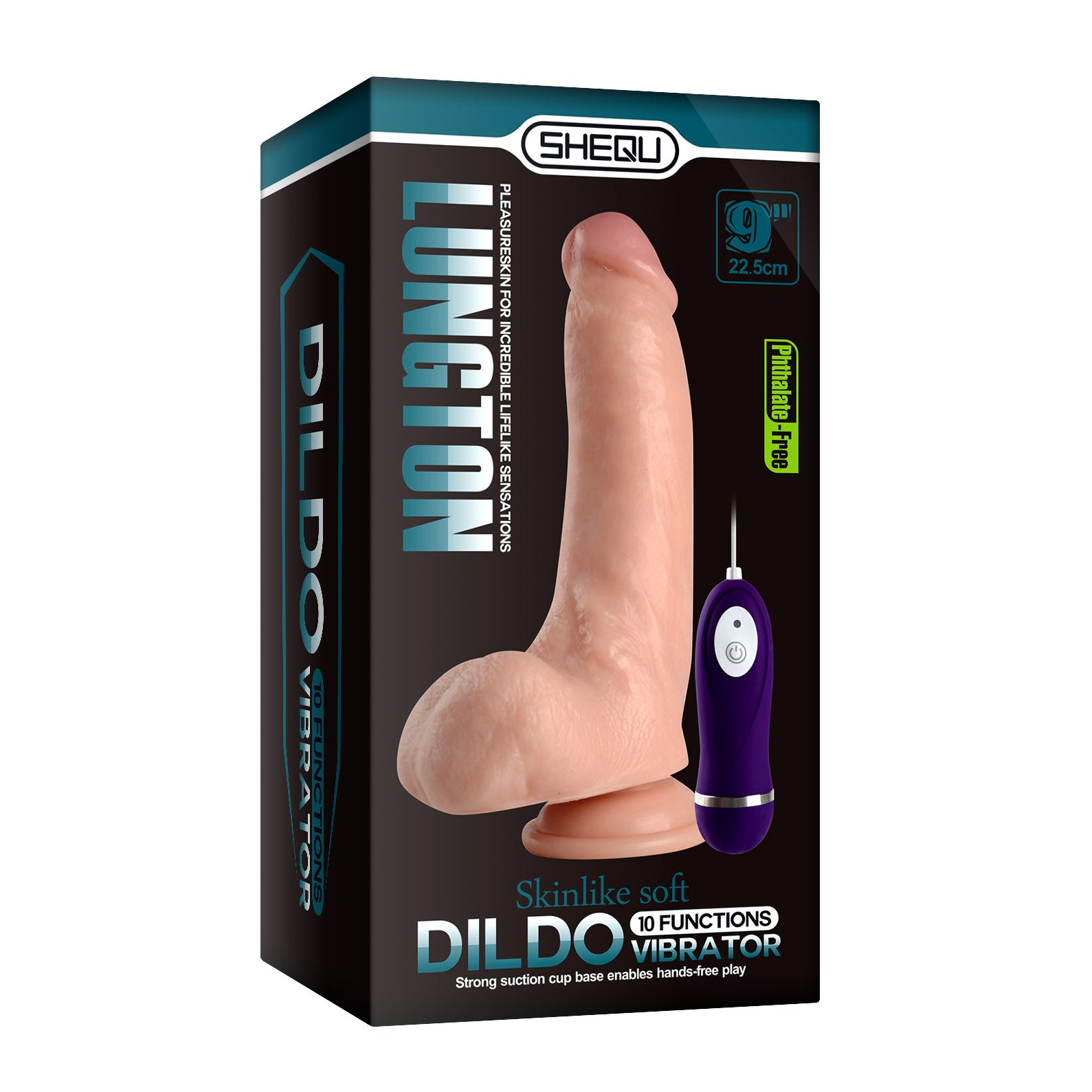 Shequ Duke Lungton 22,5 cm 10 Modlu Titreşimli Realistik Penis XS-WBC10025-V