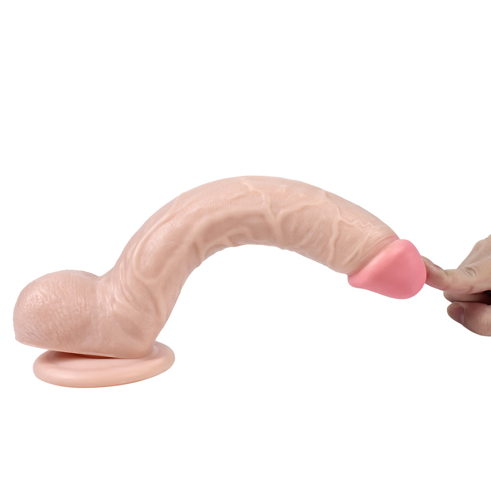 Xise Dildo Series Optimus Büyük 26 cm Belden Bağlamalı Realistik Penis XS-WBC10028 Flesh