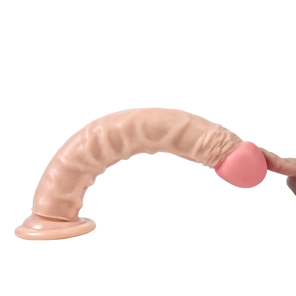 Xise Dildo Series Luxman 24 cm Belden Bağlamalı Realistik Penis XS-WBC10041 Flesh