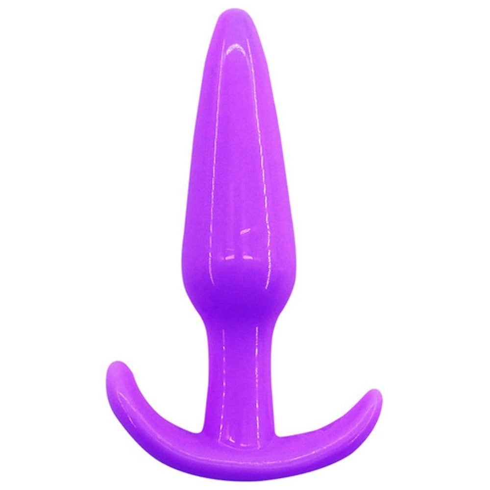 Silicone Anal Play Jelly Butt Plug Purple