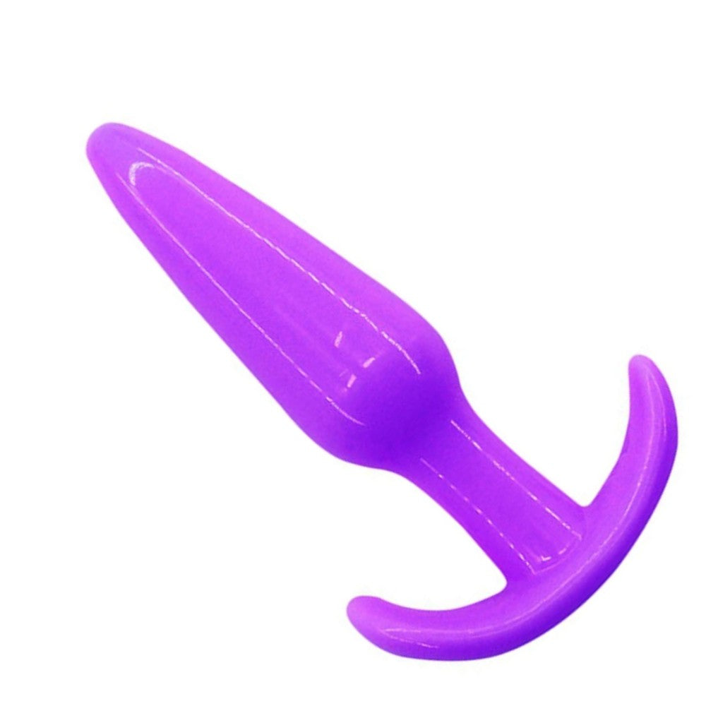 Silicone Anal Play Jelly Butt Plug Purple