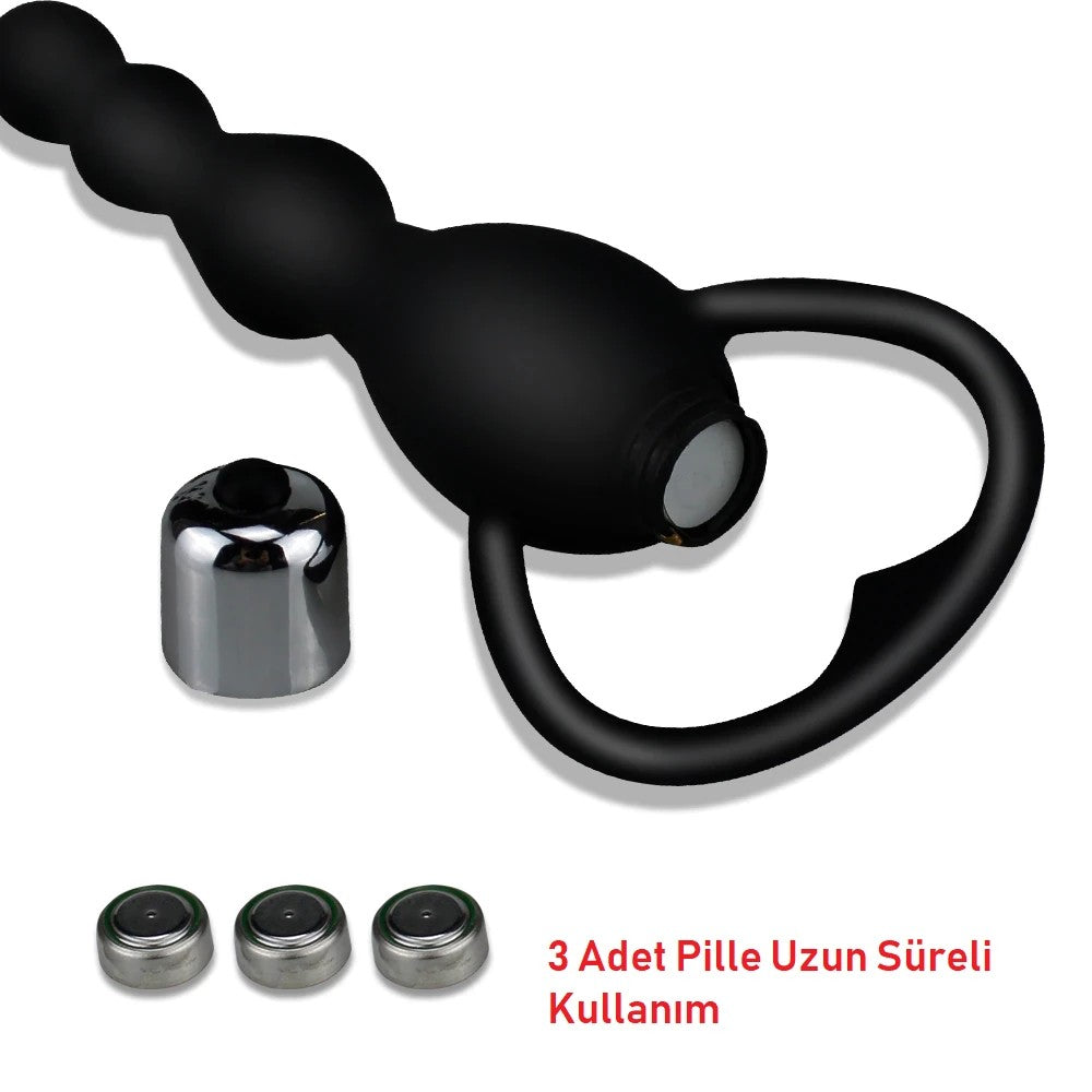 Anal Fantasy Beaded 10 Mod Boncuk Anal Vibratör Black