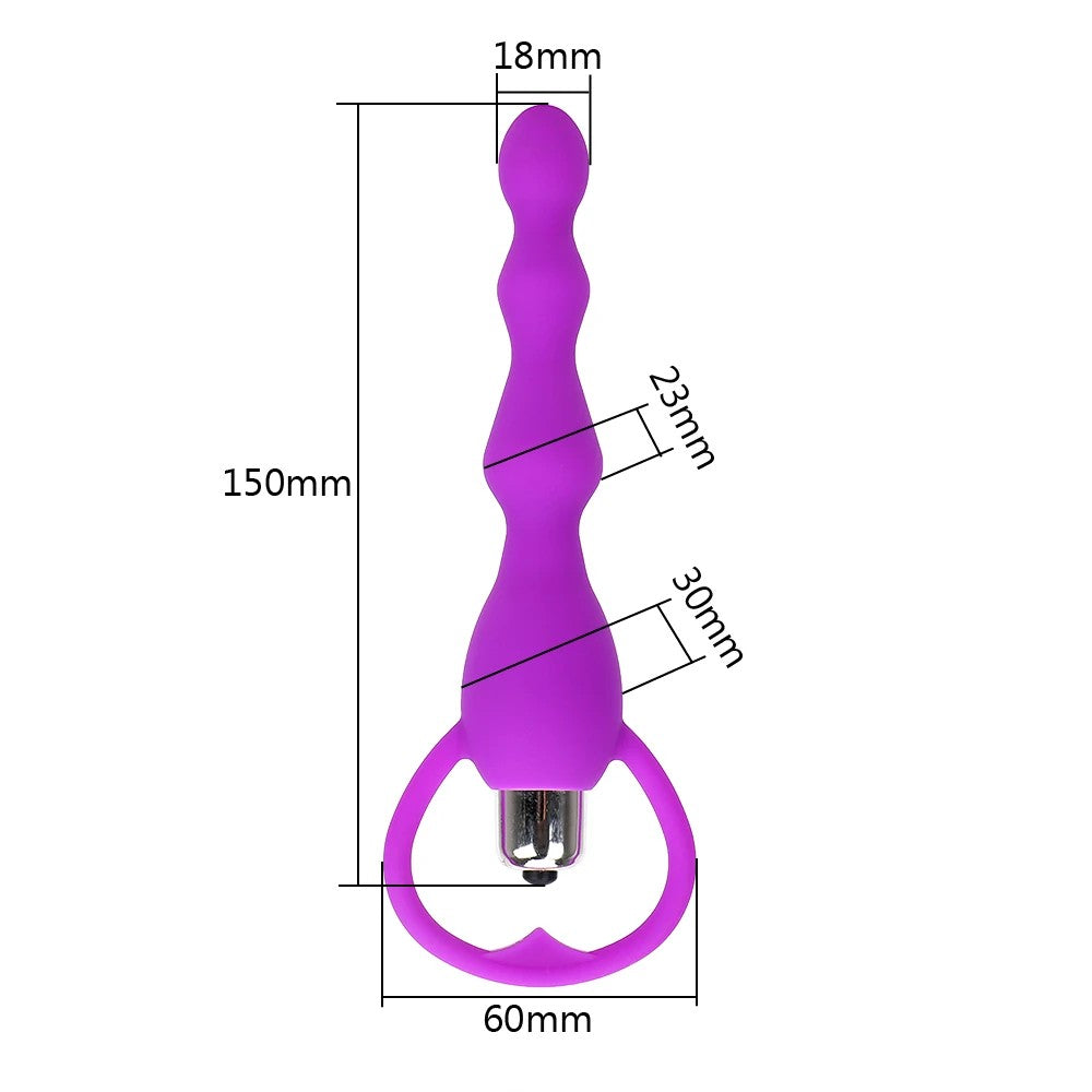 Anal Fantasy Beaded 10 Mod Boncuk Anal Vibratör Purple