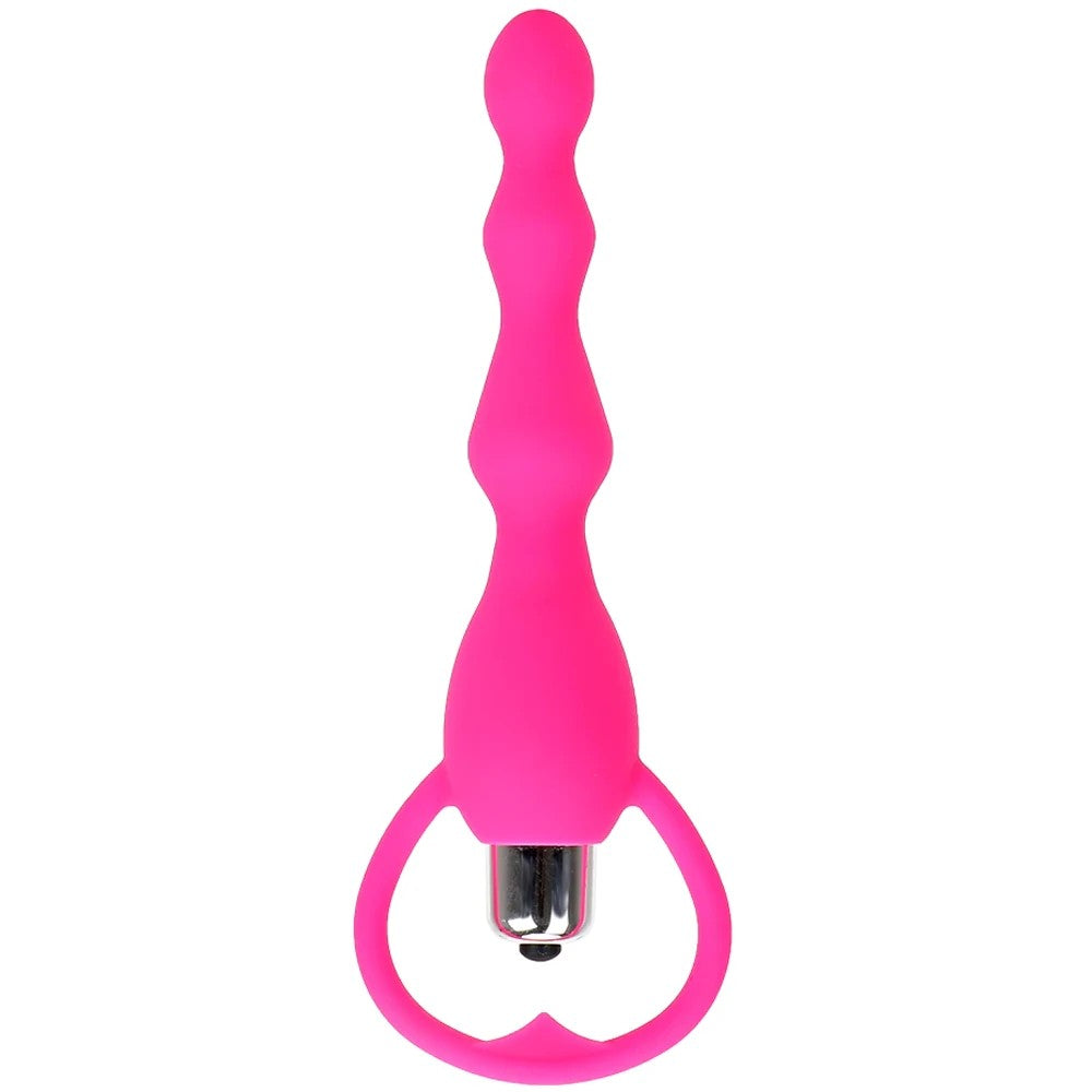 Slicone Fantasy Vibrating Anal Beads Vibratör Pink