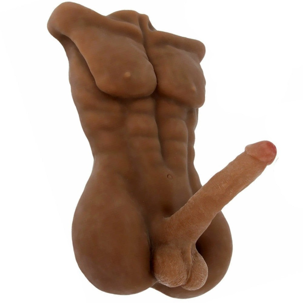 Xise Daniel Yarım Vücut Realistik Penisli Erkek Masturbator XS-MA30008 Brown