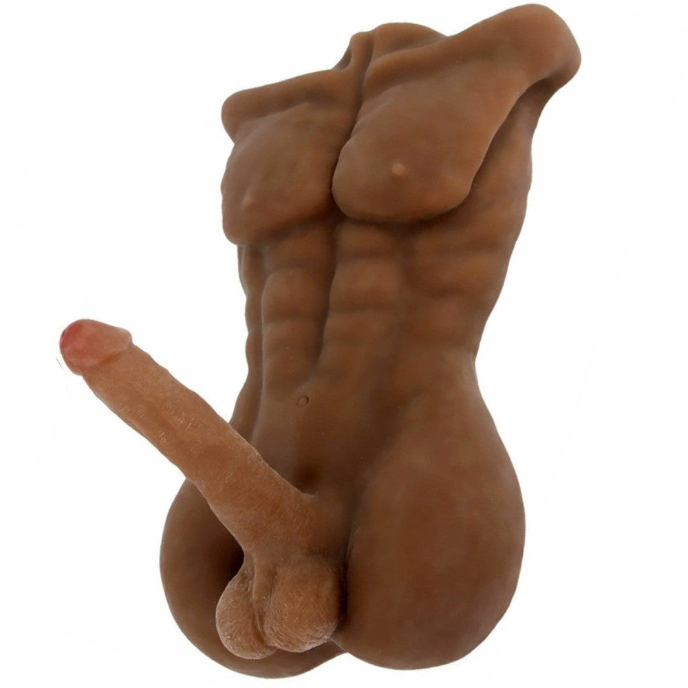 Xise Daniel Yarım Vücut Realistik Penisli Erkek Masturbator XS-MA30008 Brown