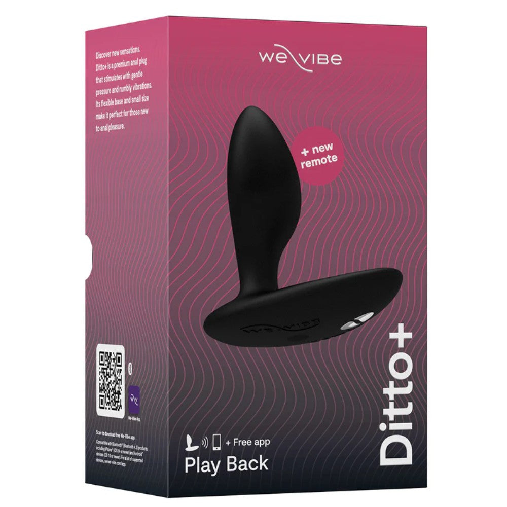 We-Vibe Ditto+ App Controlled Anal Plug Telefon Kontrollü Anal Vibrator Saten Black