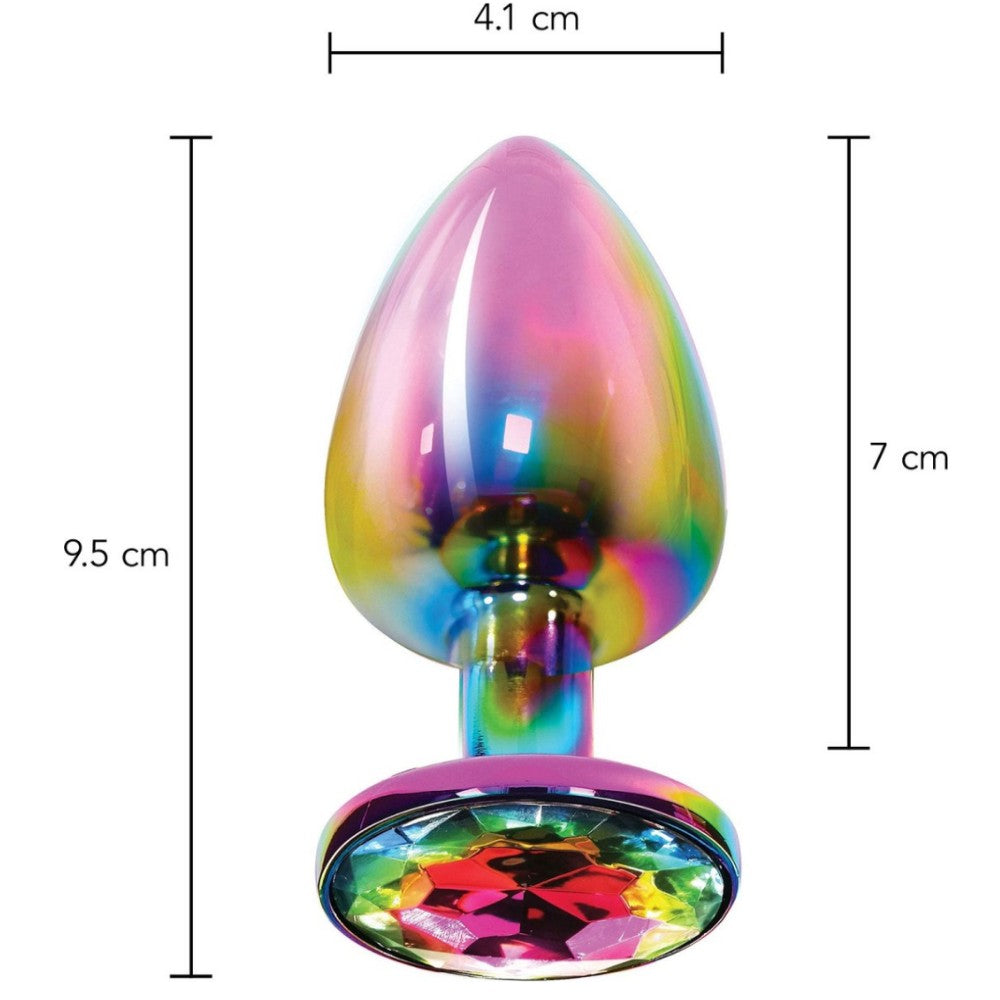 ToyJoy Twilight Booty Rainbow Jewel Metal Anal Plug Large
