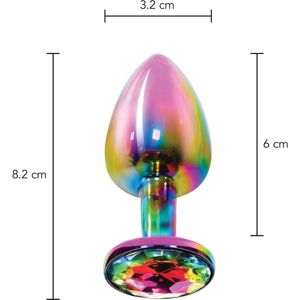 ToyJoy Twilight Booty Rainbow Jewel Metal Anal Plug Medium