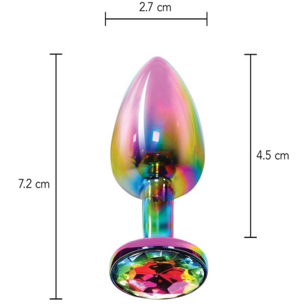 ToyJoy Twilight Booty Rainbow Jewel Metal Anal Plug Small