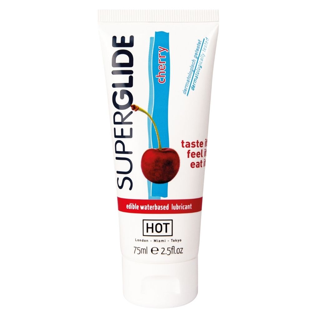 Hot Products Edibles Superglide Lube 75 ml Kiraz Aromalı Kayganlaştırıcı Oral Jel