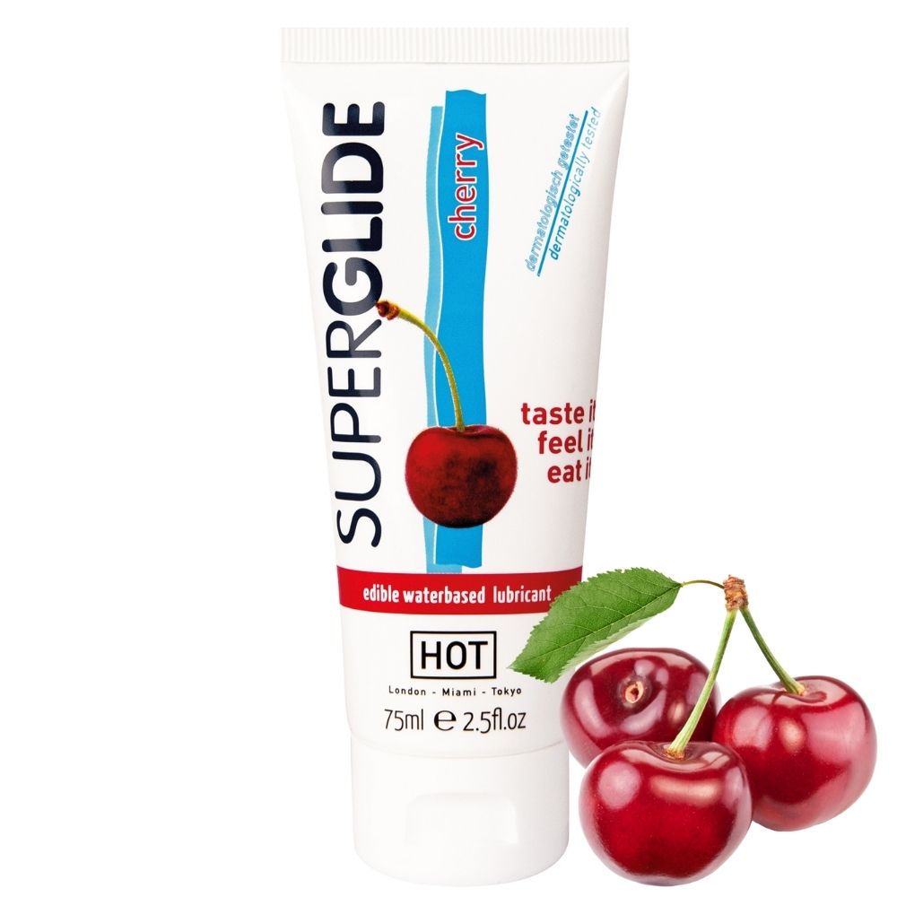 Hot Products Edibles Superglide Lube 75 ml Kiraz Aromalı Kayganlaştırıcı Oral Jel