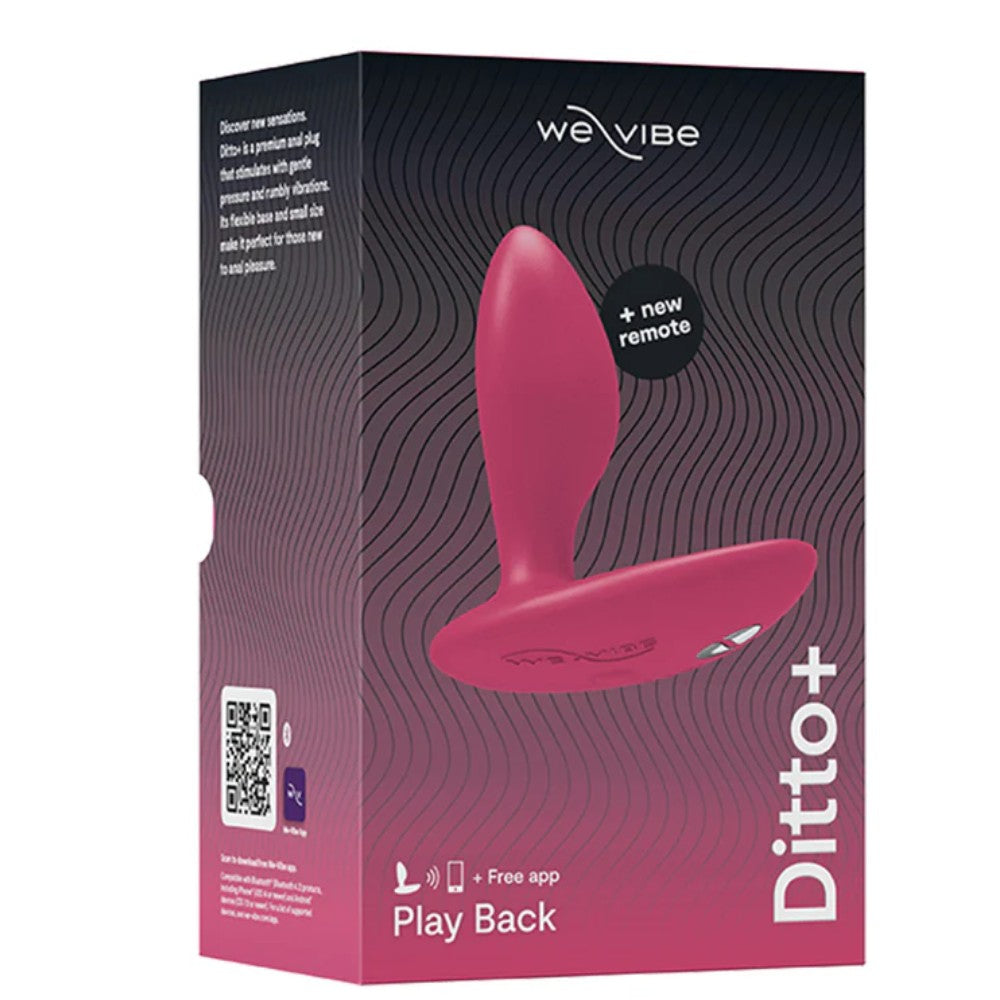 We-Vibe Ditto+ App Controlled Anal Plug Telefon Kontrollü Anal Vibrator Cosmic Pink