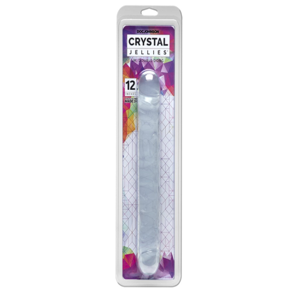 Doc Johnson Cyrstal Jellies 30 Cm Çift Taraflı Realistik Jel Penis Clear