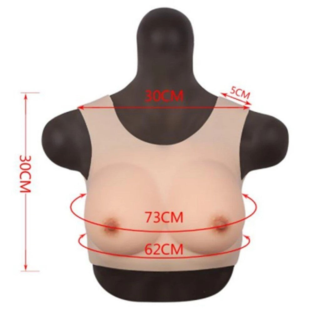 Bodysuit Crossdresser Giyilebilir Silikon Takma Göğüs Cup B B-HG01