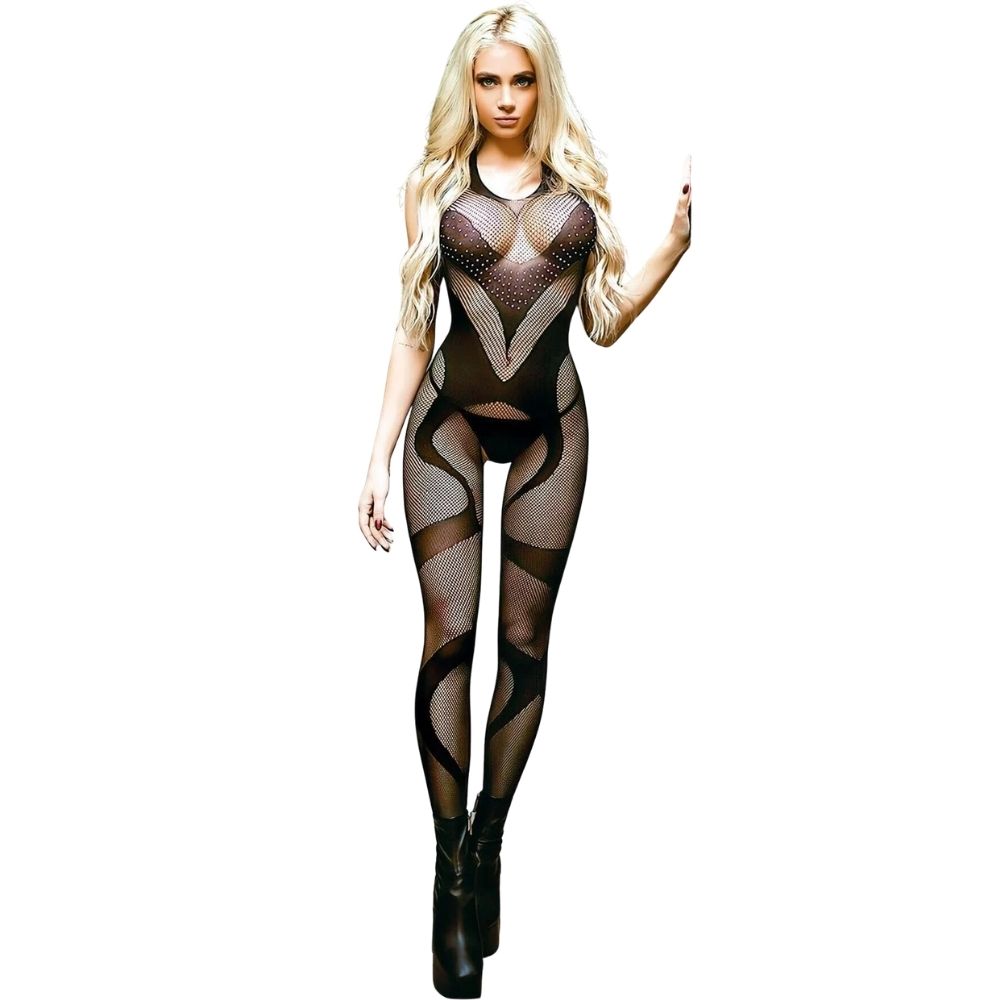 Fantasy Wear Girdap Desenli File Ağlı Vücut Çorabı