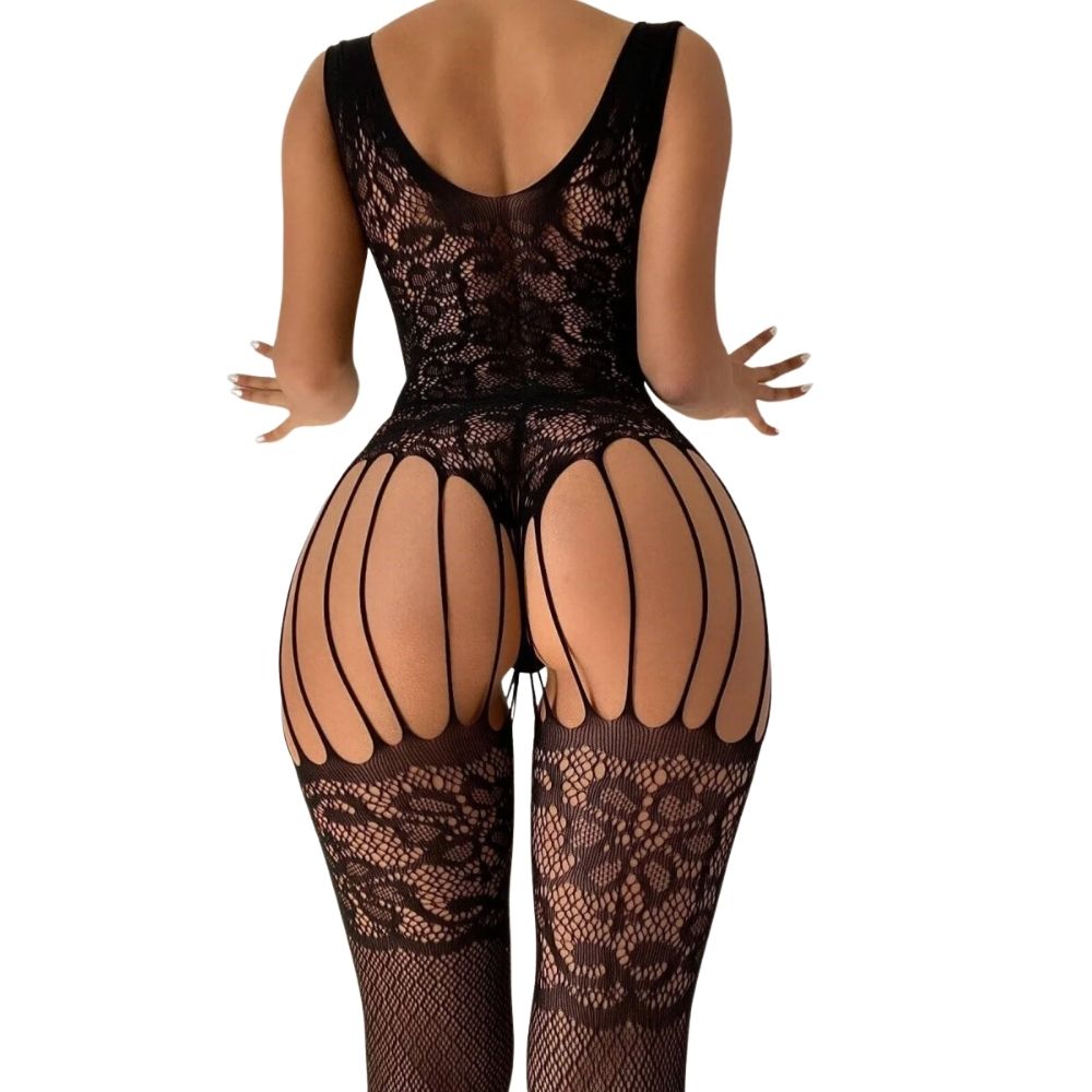 Fantasy Wear Dantel Jartiyerli Vücut Çorabı