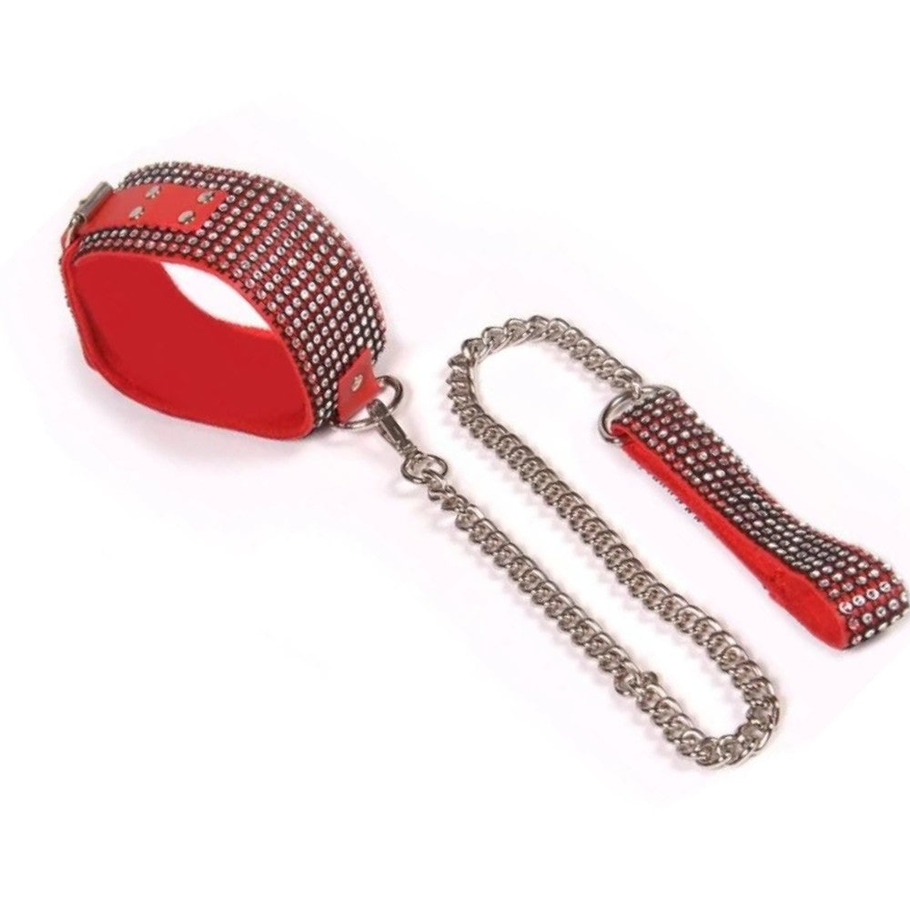 Fetish Fantasy Series Diamond Collar Taşlı Fetish Tasma Red