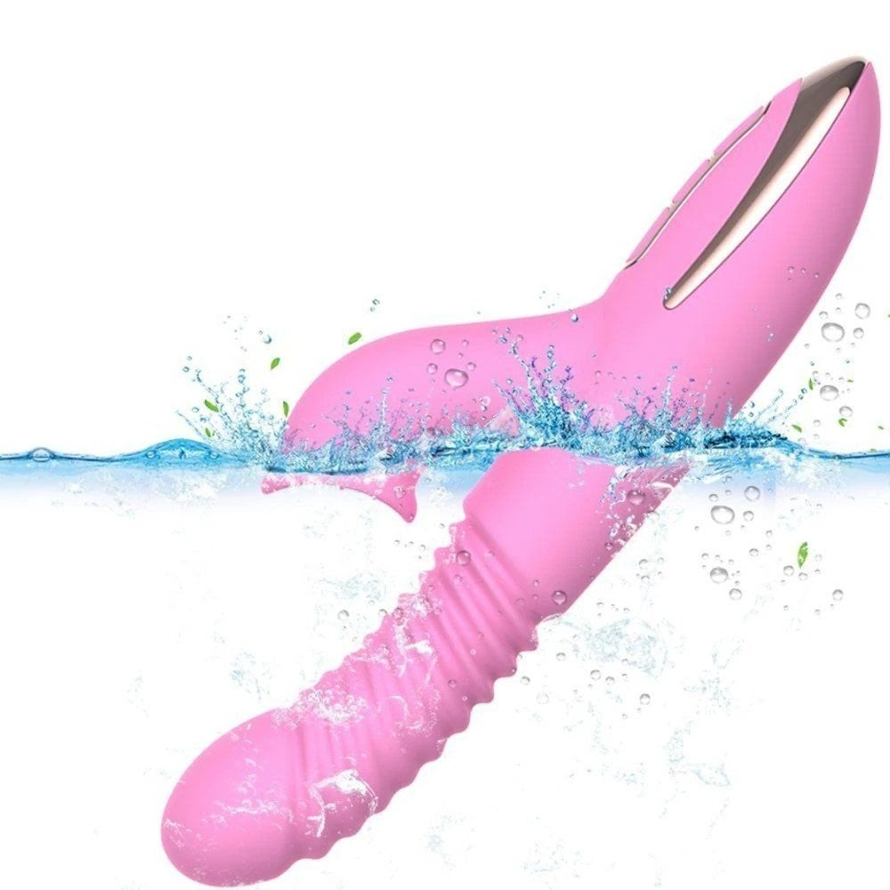 Dibe Angelia Thrusting İleri Geri Hareketli Dilli Rabbit Vibratör Purple