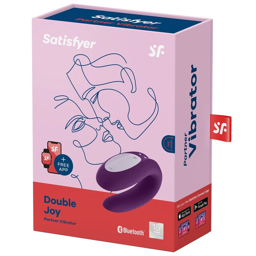 Satisfyer Double Joy Telefon Kontrollü Vibratör Purple