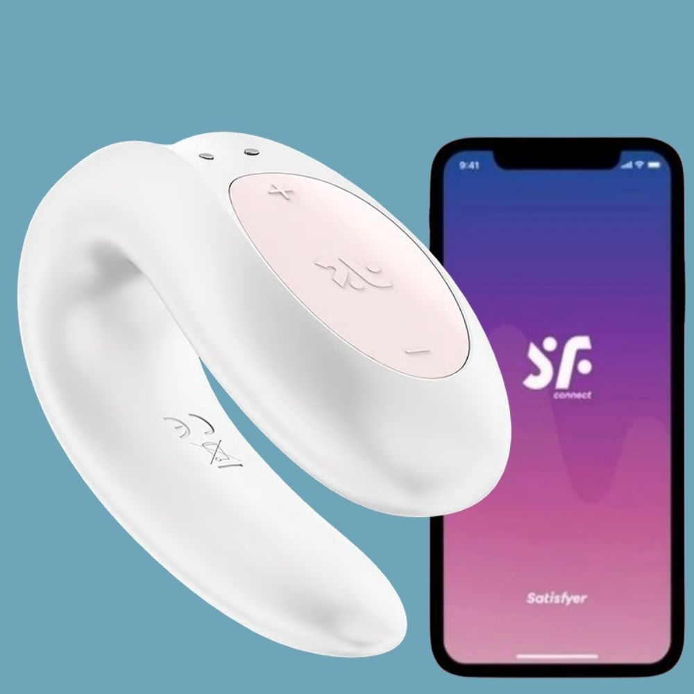 Satisfyer Double Joy Telefon Kontrollü Vibratör White