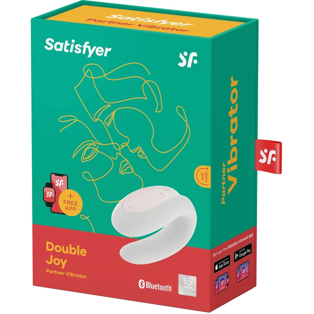 Satisfyer Double Joy Telefon Kontrollü Vibratör White