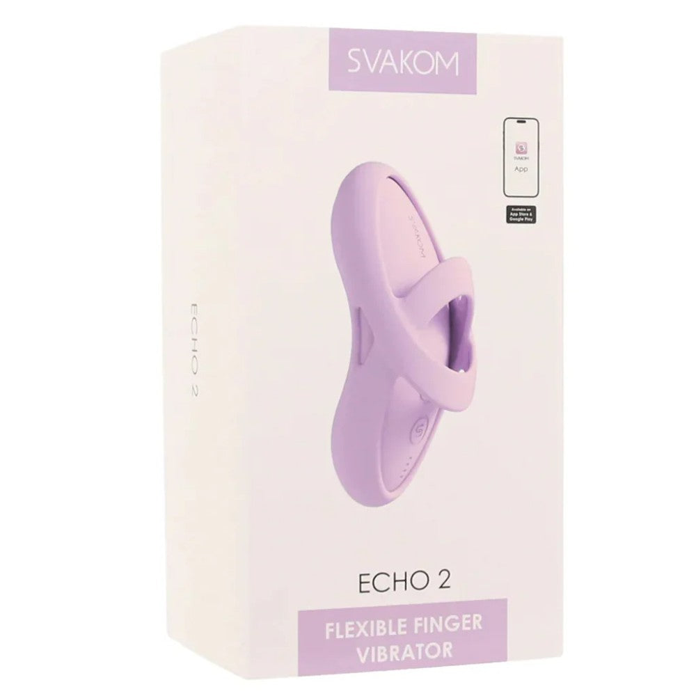 Svakom Echo 2 App-controlled Flexible Finger Vibrator Lilac