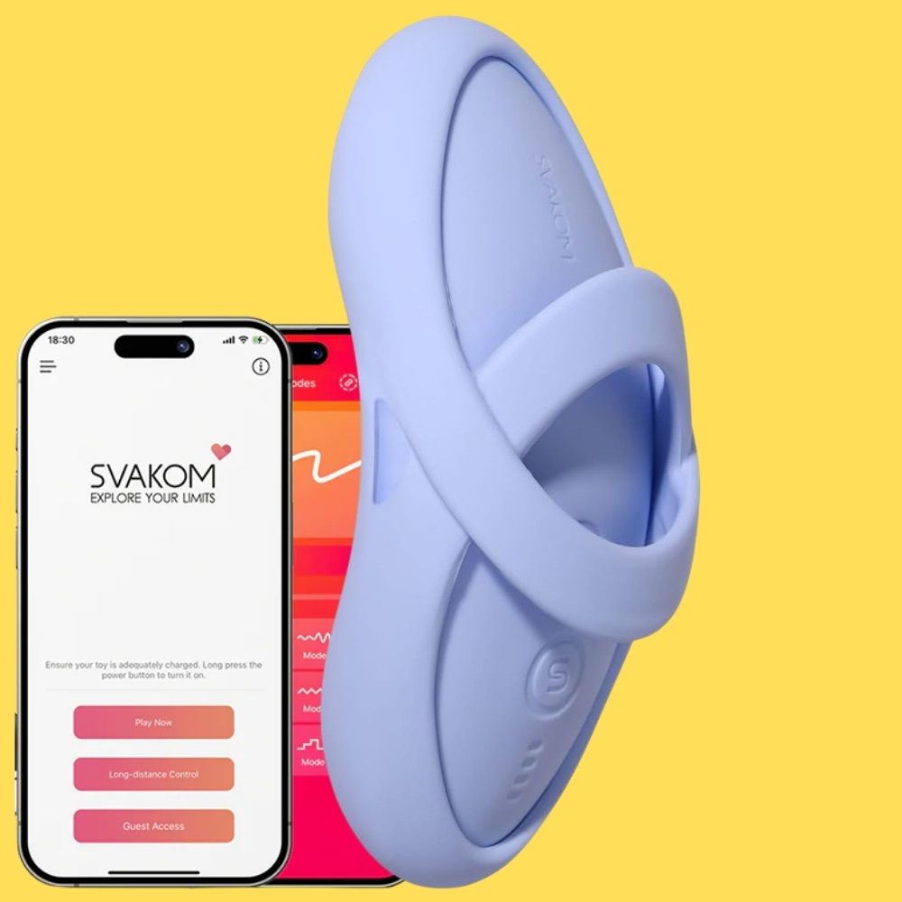 Svakom Echo 2 App-controlled Flexible Finger Vibrator Blue