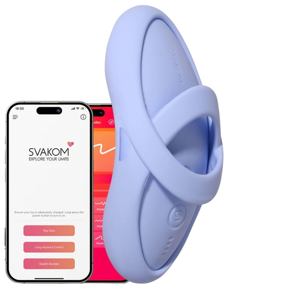Svakom Echo 2 App-controlled Flexible Finger Vibrator Blue
