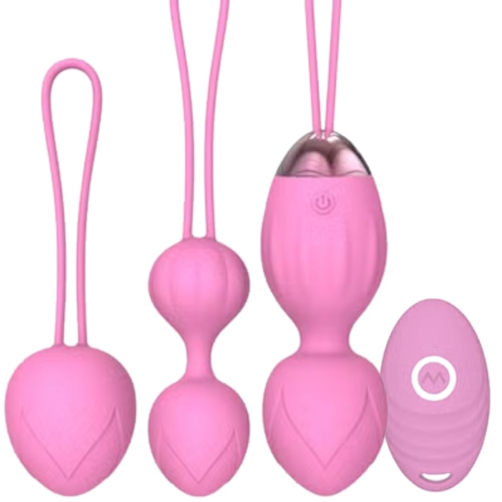 Love Kegel Balls Uzaktan Kumanda Kegel Vibratör Seti Pink