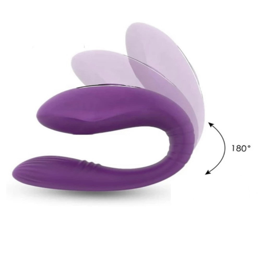 Sucking Vibe Couples Emiş Güçlü Giyilebilir Partner Vibrator Purple