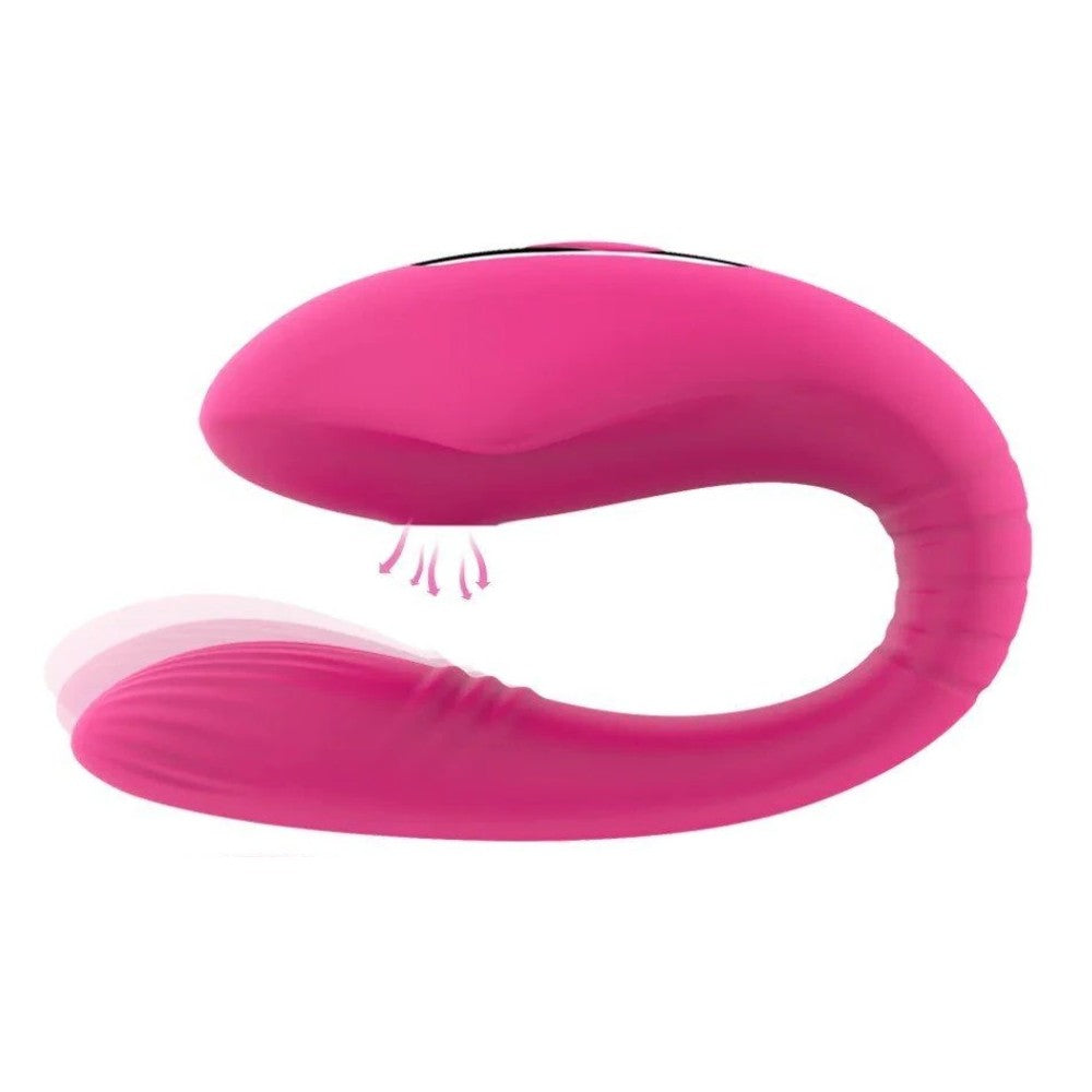 Sucking Vibe Couples Emiş Güçlü Giyilebilir Partner Vibrator Pink