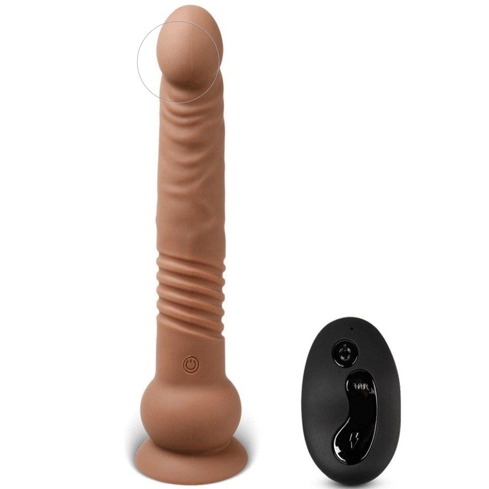 Escapade Thrusting Dildo İleri Geri Hareketli Titreşimli Penis Brown