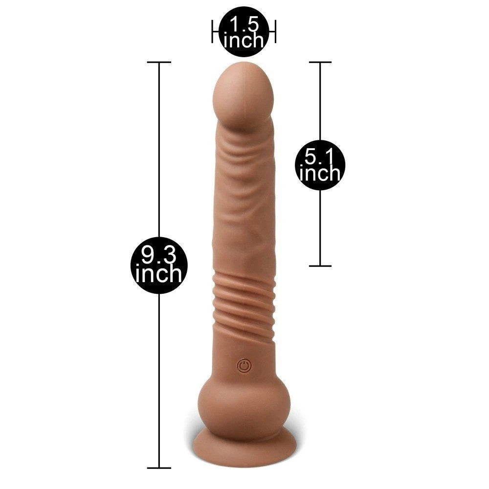 Escapade Thrusting Dildo İleri Geri Hareketli Titreşimli Penis Brown