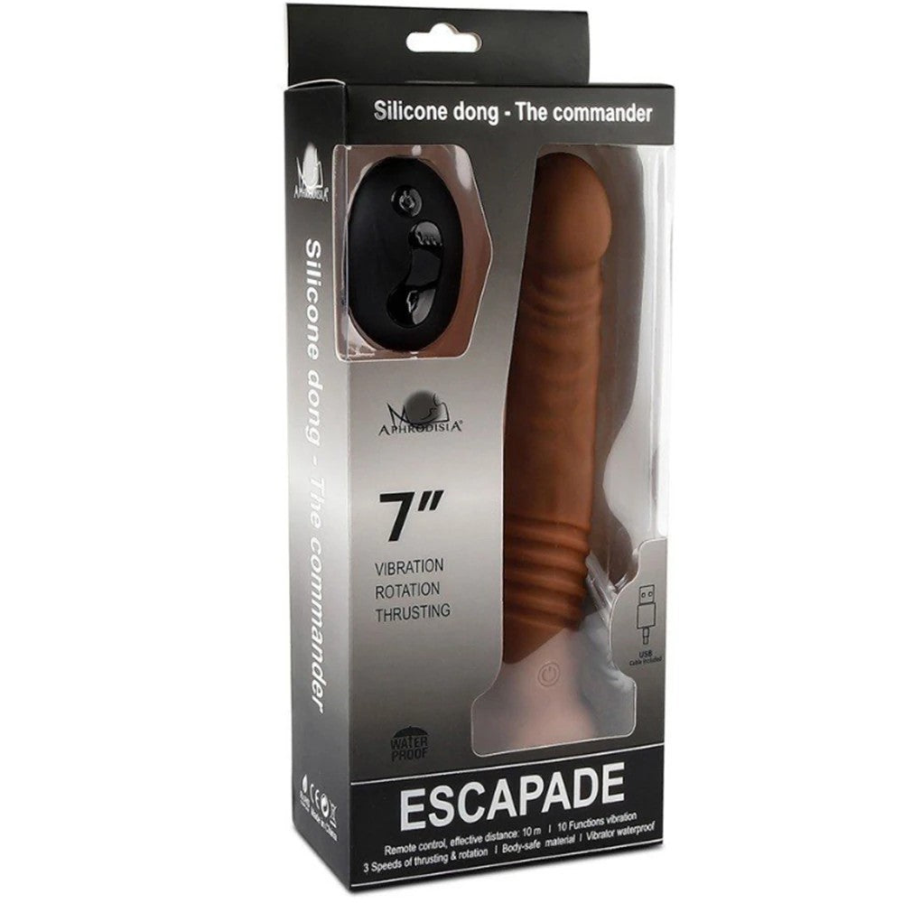 Escapade Thrusting Dildo İleri Geri Hareketli Titreşimli Penis Brown