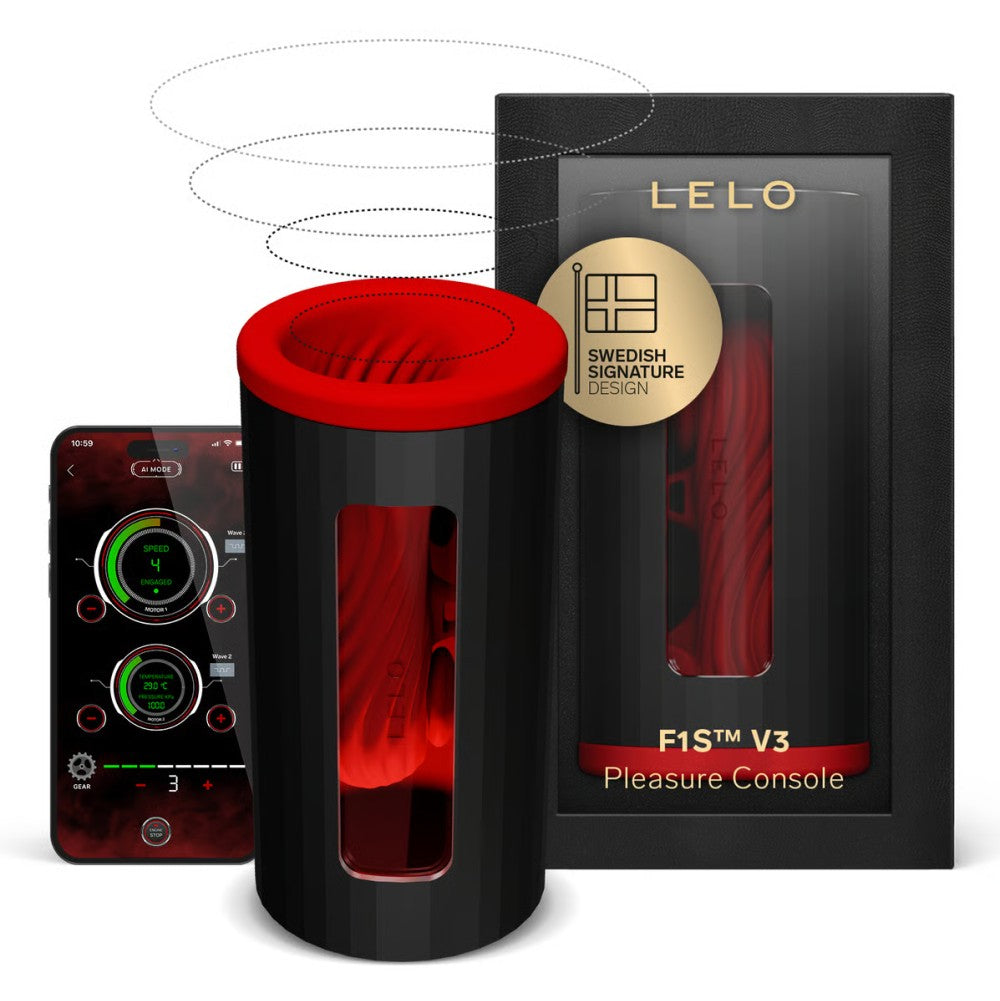 Lelo F1S V3 Teal Uygulama Kontrollü Çift Motorlu Sensör ve Yapay Zeka Etkileşimli Masturbator Red