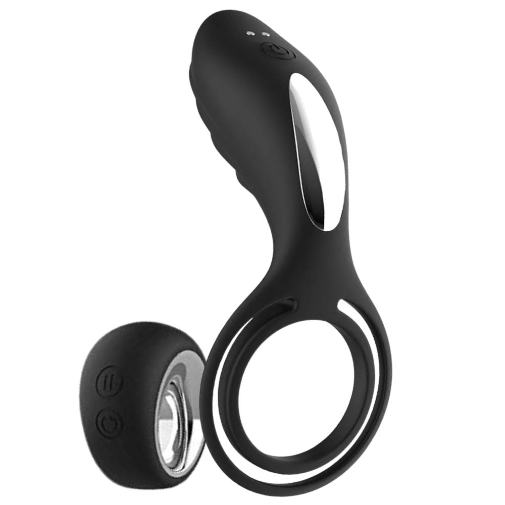 Midnight Magic Çok Yönlü Uzaktan Kumandalı Penis Halkası Vibratör Black