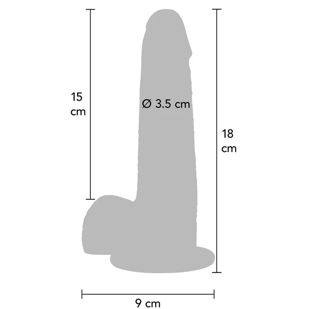 ToyJoy Get Real Foreskin Silicone Dildo 18 cm Kaydırılabilir Deri Realistik Penis