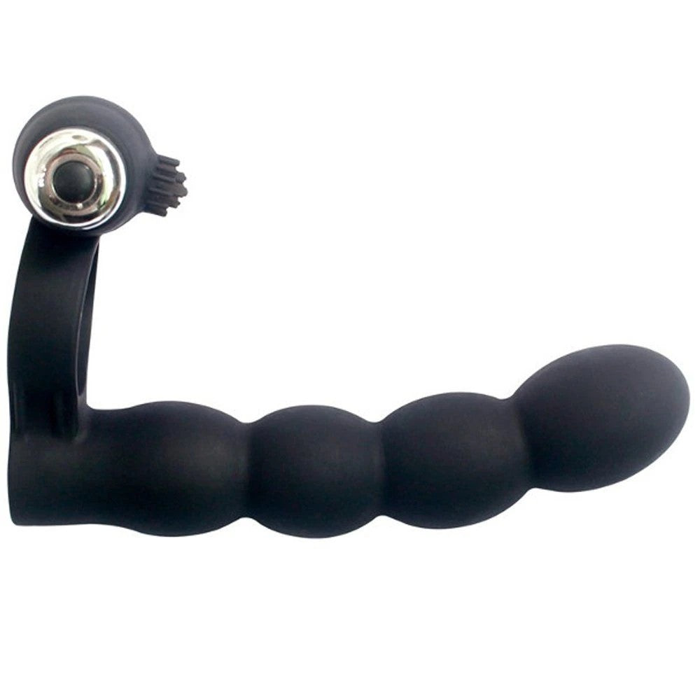 Trinity Fun Lovers Beads Double Klitoris Anal Vibrator Black