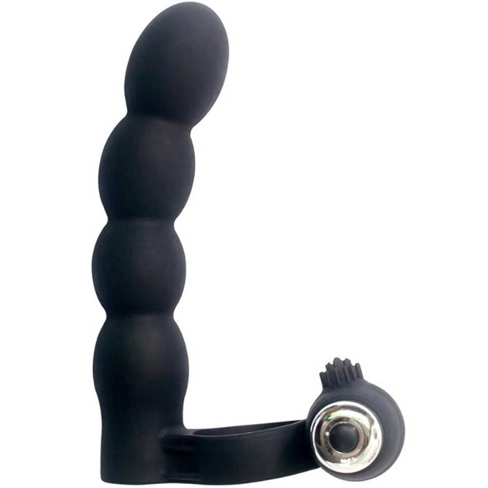 Trinity Fun Lovers Beads Double Klitoris Anal Vibrator Black