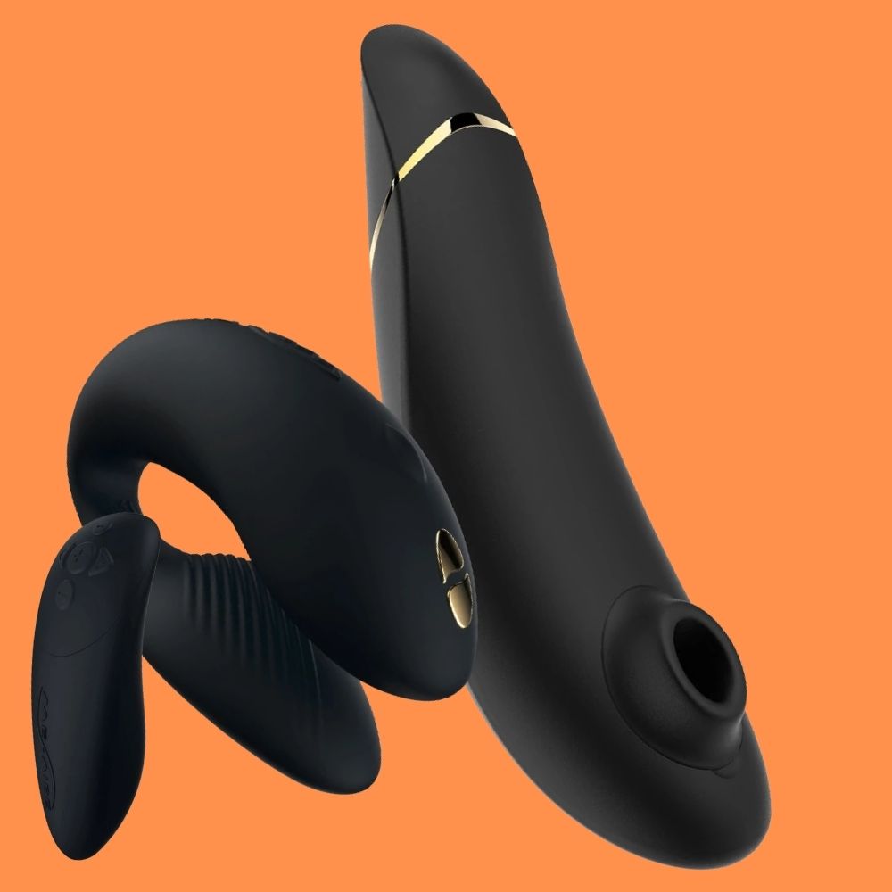 Golden Moment Collection 2 We-Vibe Chorus and Womanizer Premium 2 Vibratör Set