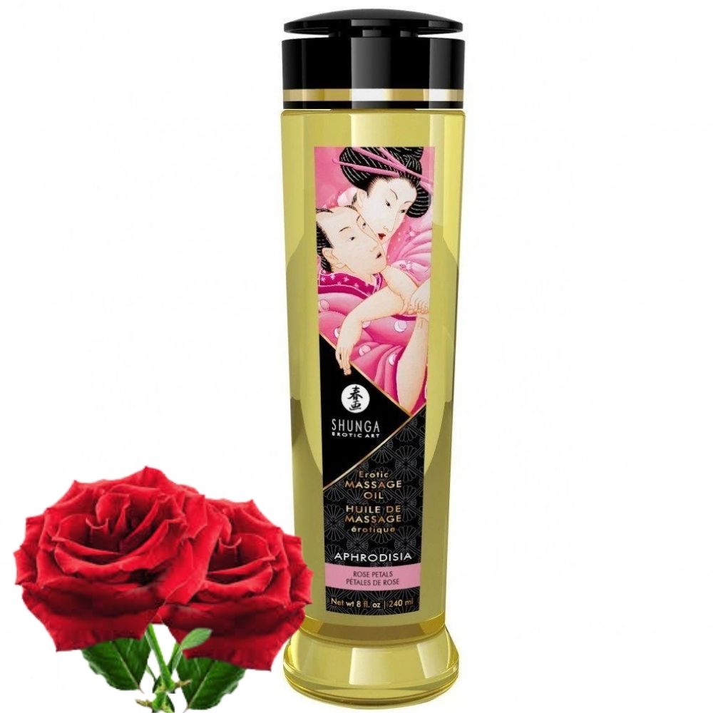 Shunga Erotic Massage Oil Sensation Rose Petals Masaj Yağı 240 ml