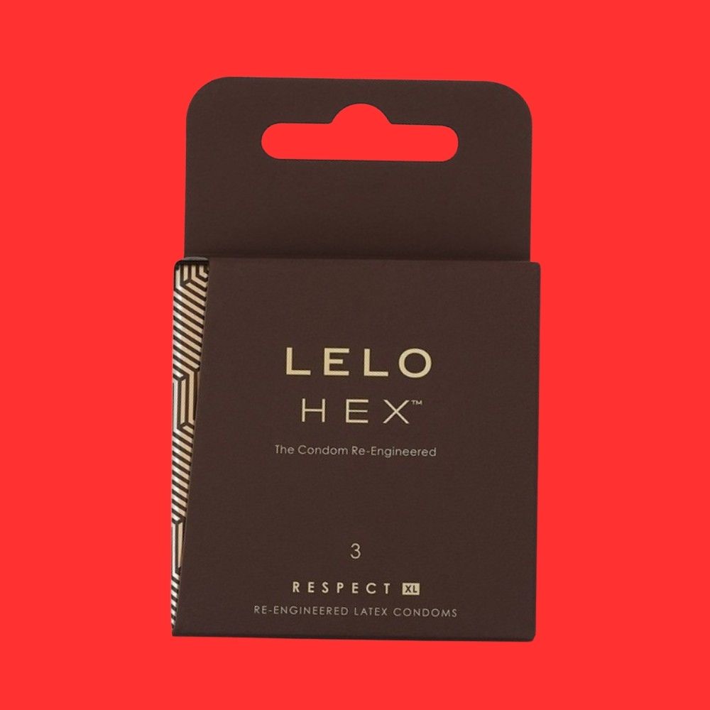Lelo Hex Box 3 Pcs. XL Doğal Lateks Prezervatif Kondom