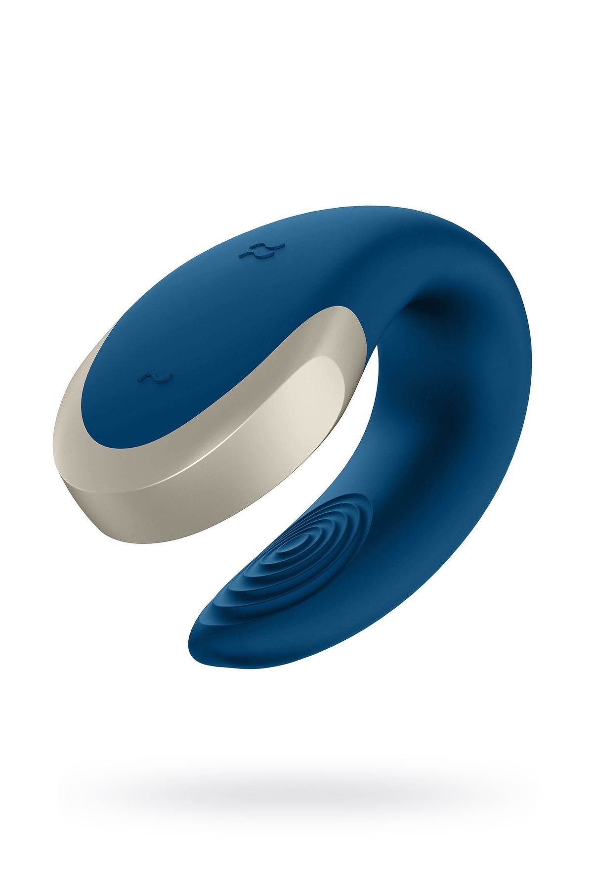 Double Love Connect App Blue Çiftler Için Mini Vibratöt, Silikon, Mavi, 18 Cm