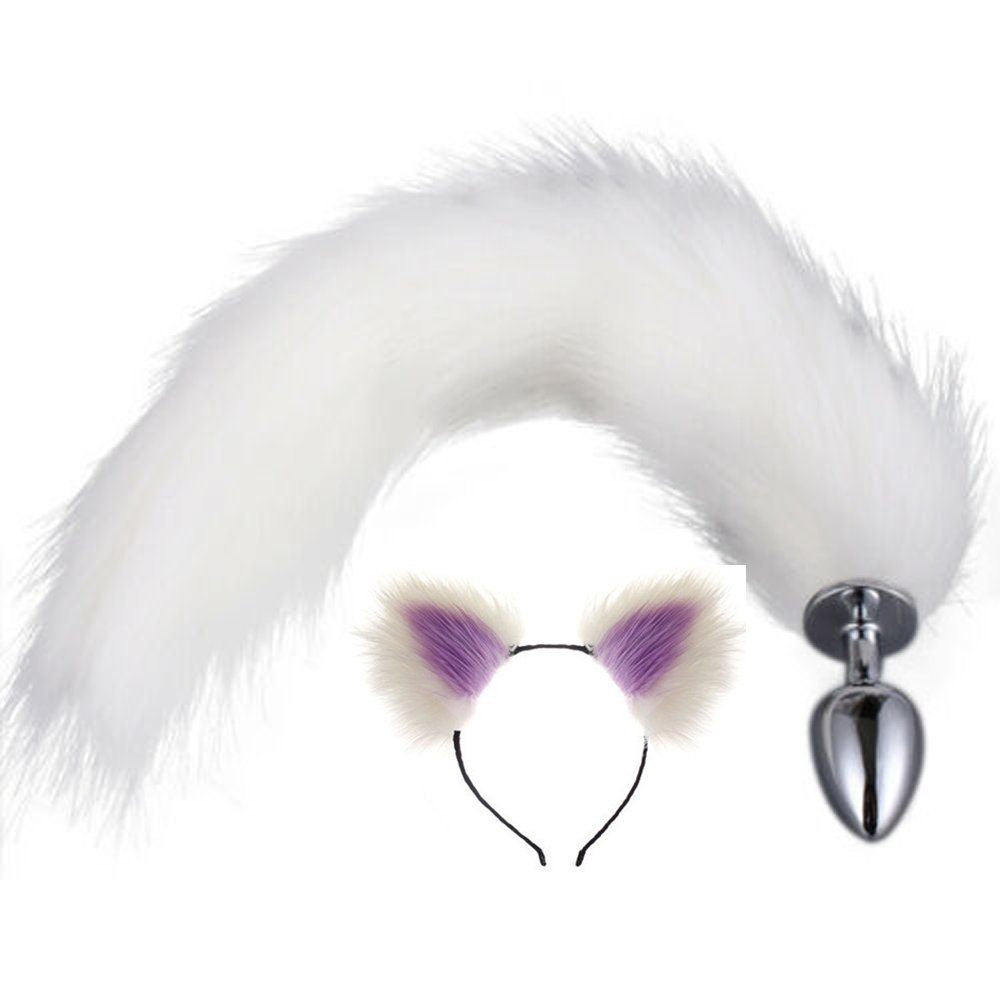 Erox Tail Kuyruklu Mor Taçlı Küçük Metal Anal Plug