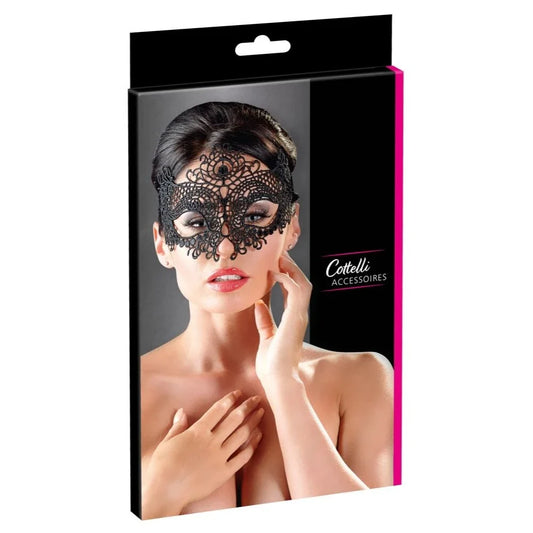 Cottelli Accessoires Nakışlı Dantel Göz Maskesi - Siyah