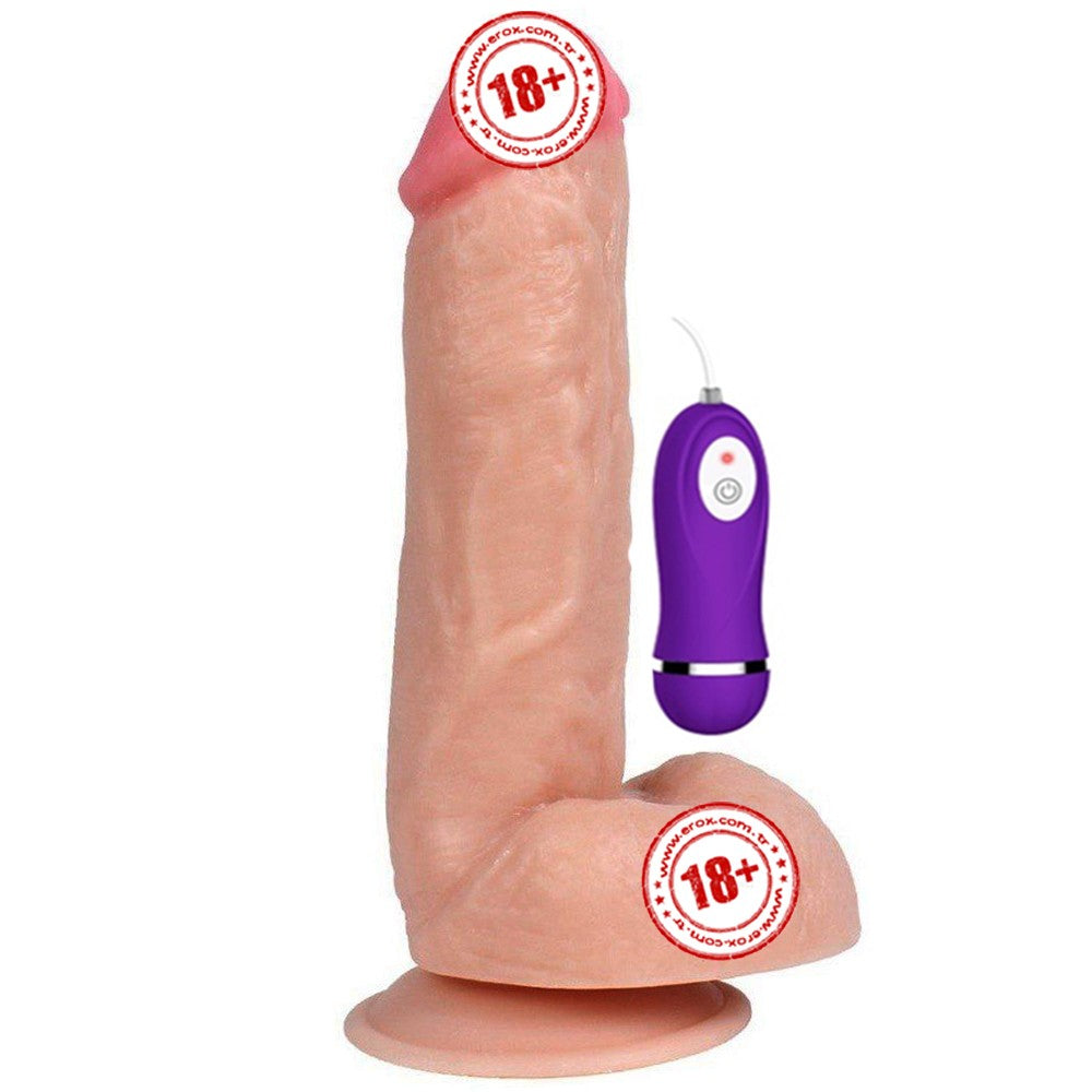 Shequ Vibrating Dildo Kassadin 18 cm Titreşimli Realistik Penis SQ-WBC10029-V