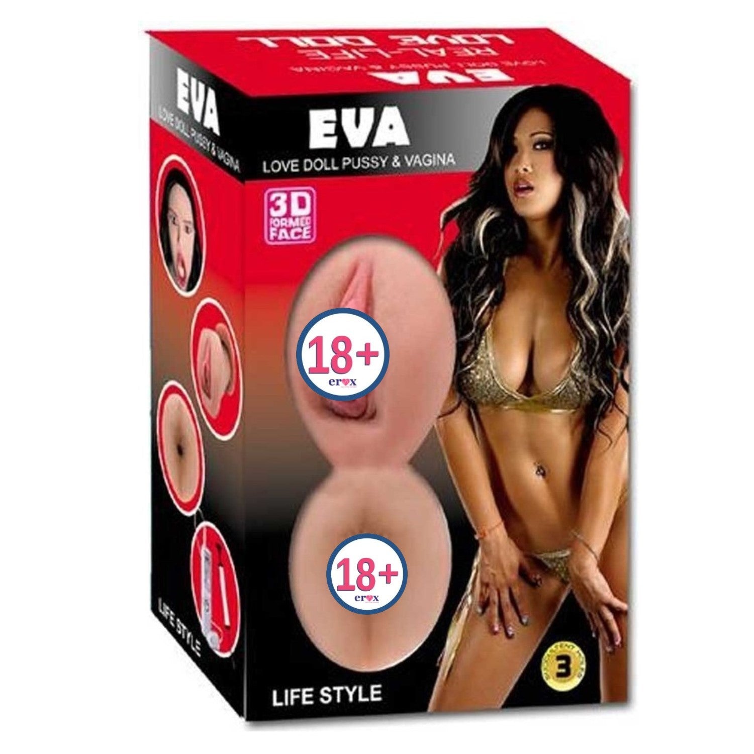 Eva Saçlı ve Titreşimli Realistik Vajinalı Şişme Manken