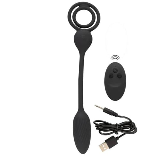Rebel Men's Gear Cock And Ball Ring Uzaktan Kumandalı Penis Halkası ve Anal Vibratör