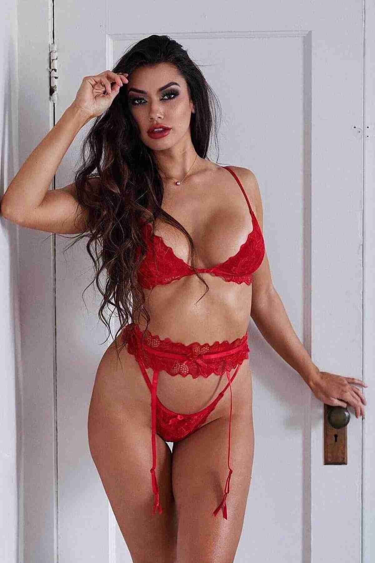 Merry See Sütyen Külot Jartiyer Takım